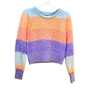 Habitual Knit Sweater Striped Pullover Long Sleeve Colorful Cozy Top Size 1X